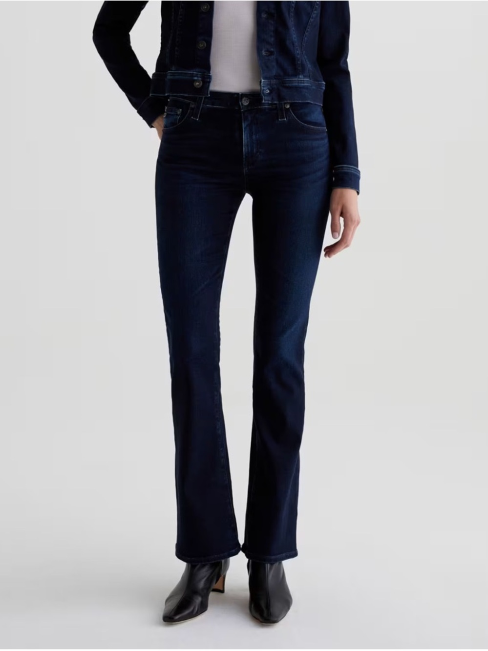 NEW AG Angel Low-Rise Bootcut Jeans Size 28 Dark Indigo